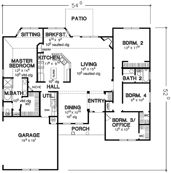 House Plan Design - Country Floor Plan - Main Floor Plan #472-397