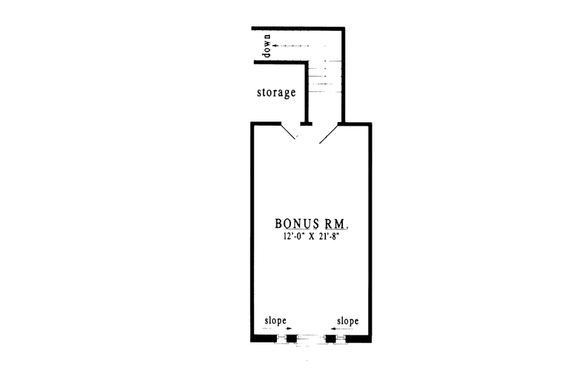 Home Plan - Floor Plan - Upper Floor for Country House Plan #42-541 - 3 bed, 2 bath