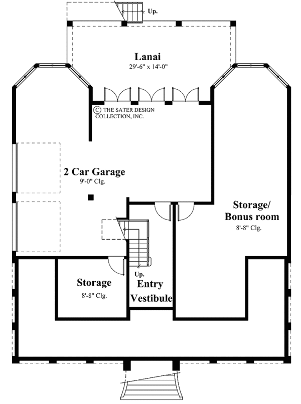 Mediterranean Floor Plan - Lower Floor Plan #930-137