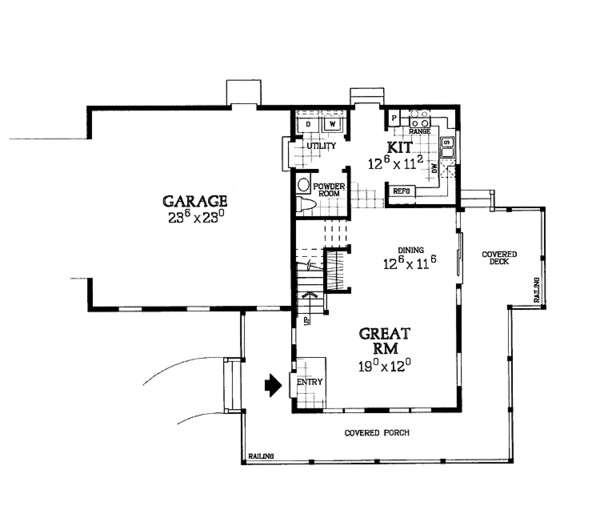 House Blueprint - Victorian Floor Plan - Main Floor Plan #72-1110