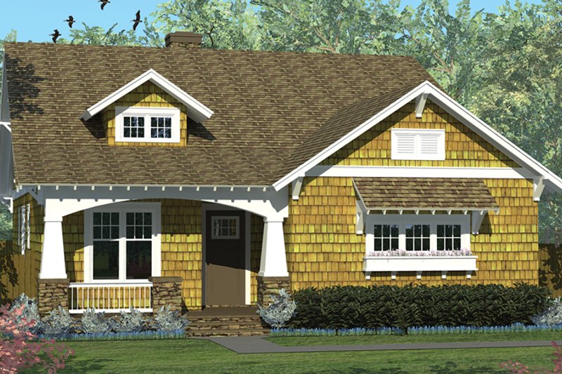 Architectural House Design - Exterior - Front Elevation 3 for Craftsman House Plan #453-613 - 3 bed, 2.5 bath
