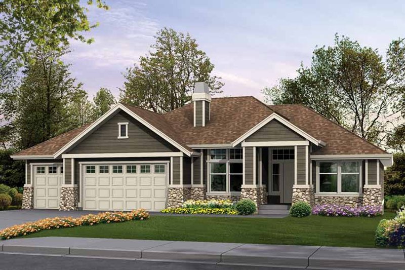 Dream House Plan - Exterior - Front Elevation 3 for Craftsman House Plan #132-340 - 4 bed, 3.5 bath
