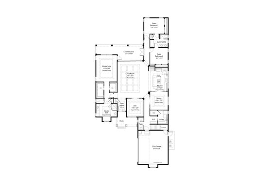 Floor Plan - Main Floor for Country House Plan #938-64 - 3 bed, 2.5 bath