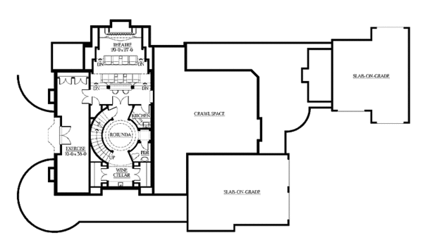 Architectural House Design - Country Floor Plan - Lower Floor Plan #132-522