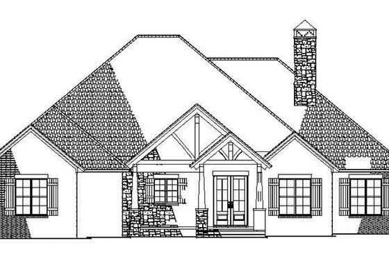 Exterior - Front Elevation 3 for Ranch House Plan #17-3367 - 3 bed, 2.5 bath