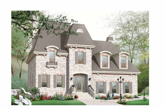 Exterior - Front Elevation 3 for Craftsman House Plan #23-2442 - 3 bed, 2.5 bath