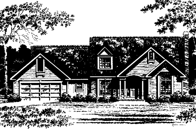 House Blueprint - Exterior - Front Elevation 3 for Craftsman House Plan #328-174 - 3 bed, 2.5 bath