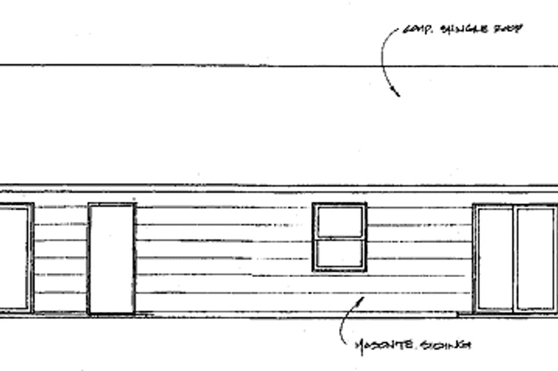 Home Plan - Exterior - Rear Elevation for Traditional House Plan #58-232 - 4 bed, 2 bath