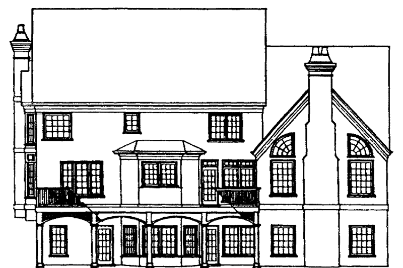 Dream House Plan - Exterior - Rear Elevation for Traditional House Plan #429-75 - 4 bed, 3 bath