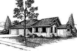 European Exterior - Front Elevation Plan #60-891