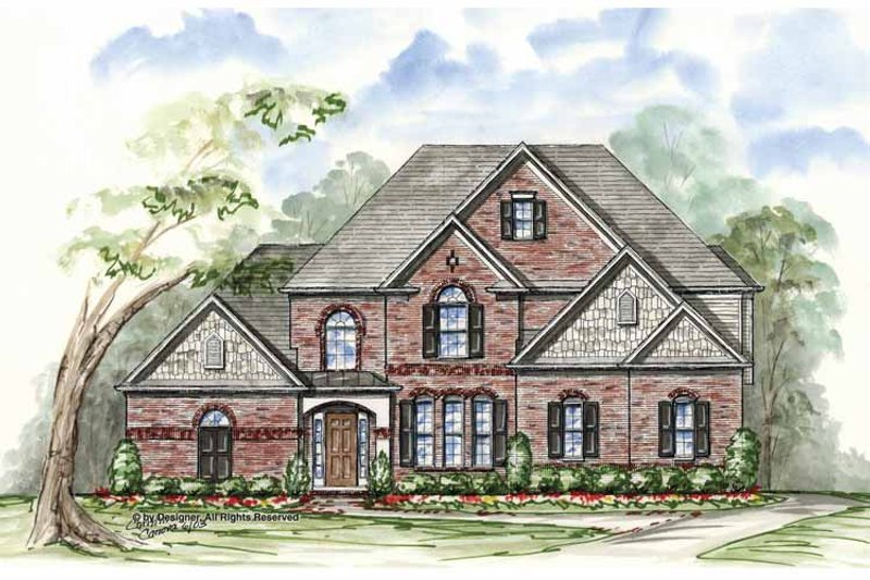 Dream House Plan - Exterior - Front Elevation 3 for Traditional House Plan #54-323 - 4 bed, 3.5 bath