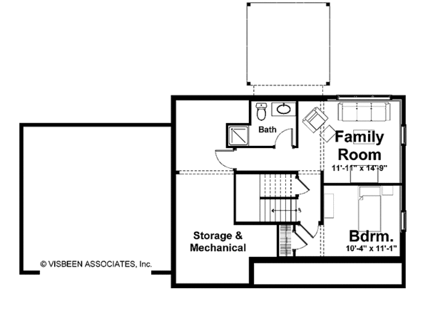 Dream House Plan - Country Floor Plan - Lower Floor Plan #928-127
