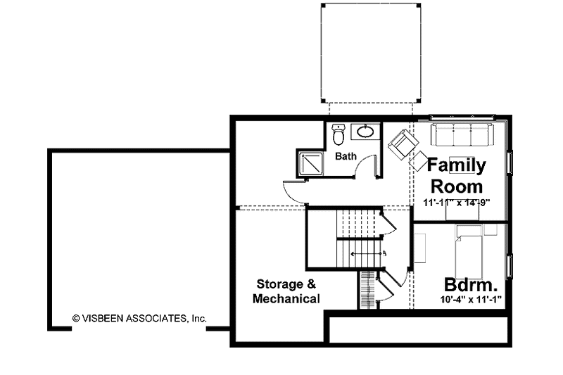 Home Plan - Floor Plan - Lower Floor for Country House Plan #928-127 - 3 bed, 2.5 bath