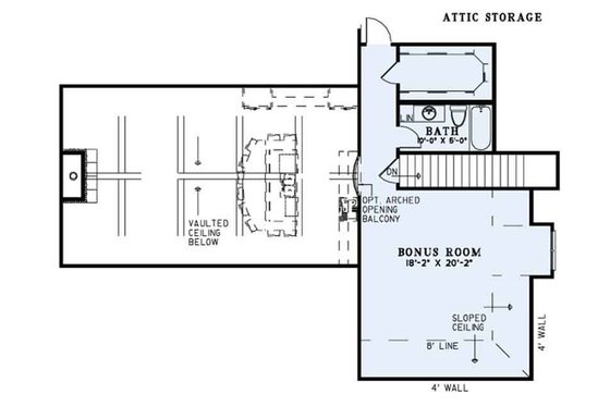 Floor Plan - Upper Floor for Craftsman House Plan #17-3391 - 4 bed, 2.5 bath