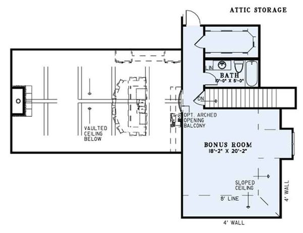 Architectural House Design - Craftsman Floor Plan - Upper Floor Plan #17-3391