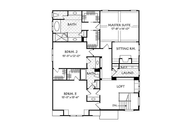 Home Plan - Floor Plan - Upper Floor for Traditional House Plan #927-538 - 4 bed, 3 bath
