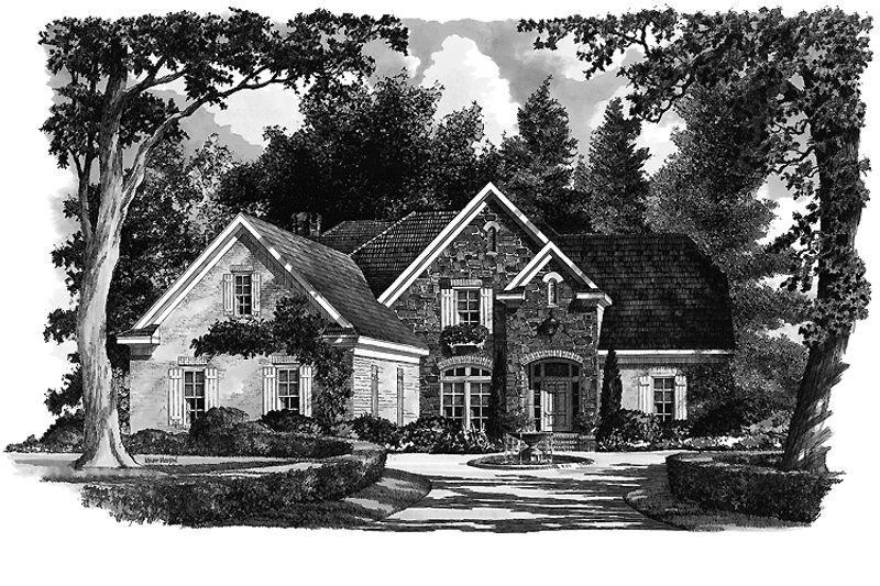 House Blueprint - Country Exterior - Front Elevation Plan #952-181