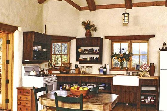 Interior - Kitchen for Traditional House Plan #1042-8 - 2 bed, 1 bath