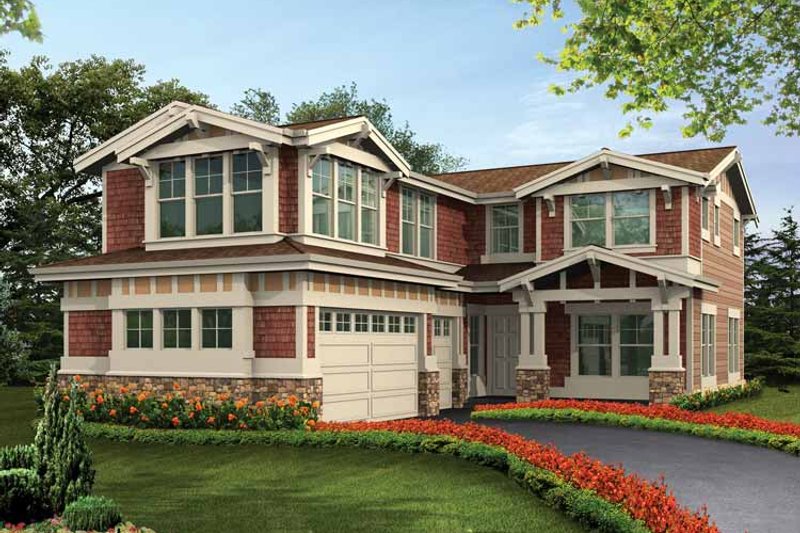 Dream House Plan - Craftsman Exterior - Front Elevation Plan #132-431