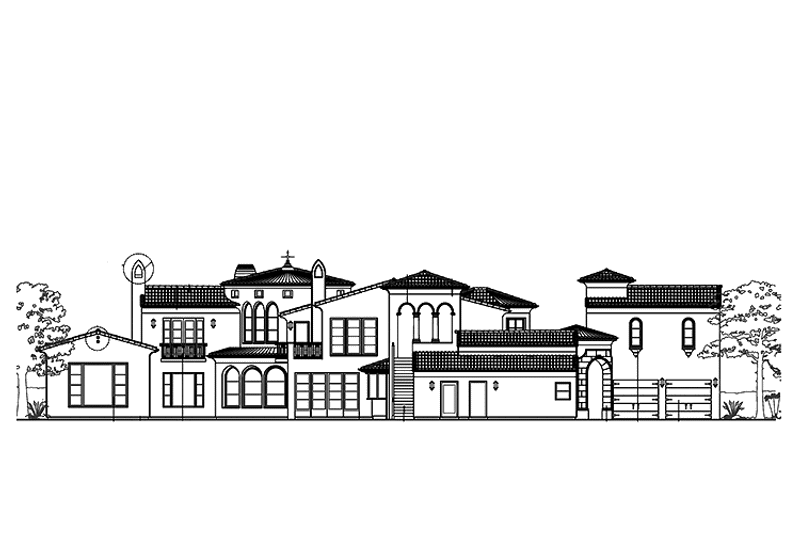 Dream House Plan - Exterior - Rear Elevation for Mediterranean House Plan #944-2 - 5 bed, 5 bath