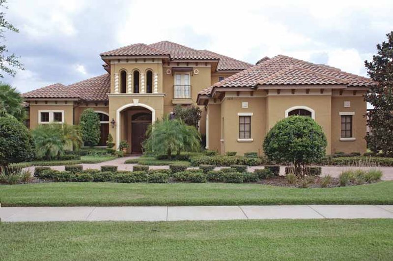 Architectural House Design - Mediterranean Exterior - Front Elevation Plan #1019-12