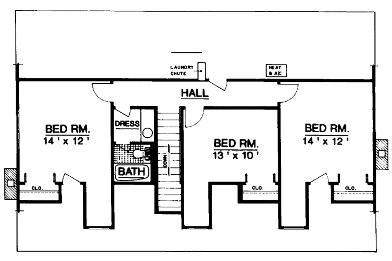 Home Plan - Floor Plan - Upper Floor for Country House Plan #45-435 - 4 bed, 2.5 bath