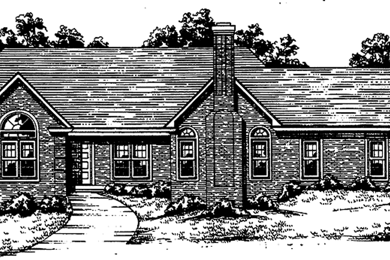 Architectural House Design - Country Exterior - Front Elevation Plan #30-281