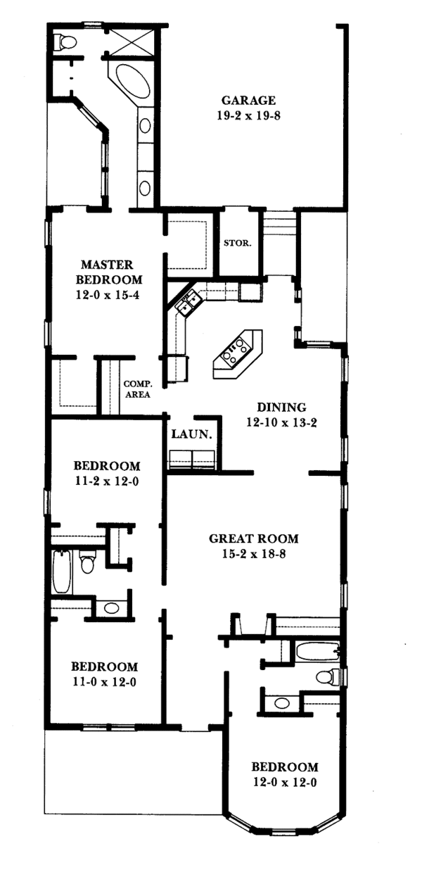 Architectural House Design - Victorian Floor Plan - Main Floor Plan #1047-14