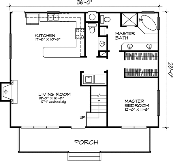 House Design - Country Floor Plan - Main Floor Plan #140-175