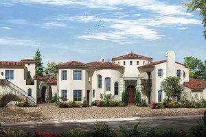 Home Plan - Mediterranean Exterior - Front Elevation Plan #944-2