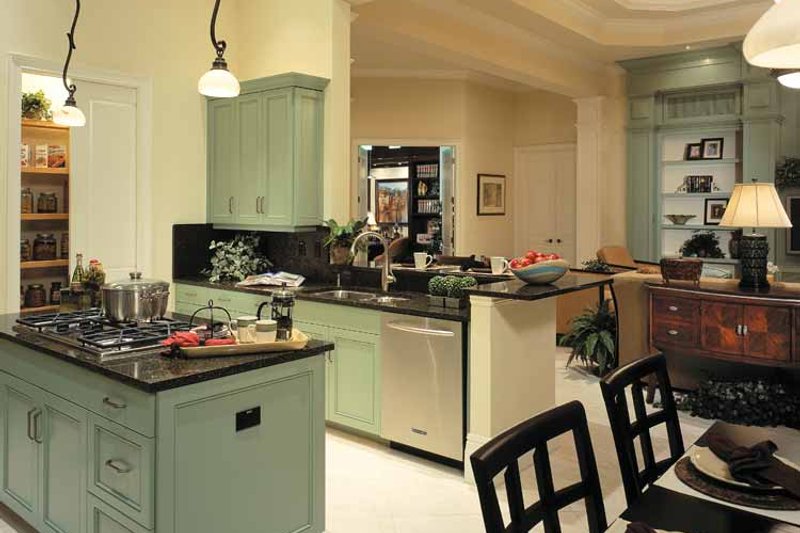 Architectural House Design - Interior - Kitchen for Mediterranean House Plan #930-324 - 3 bed, 3.5 bath