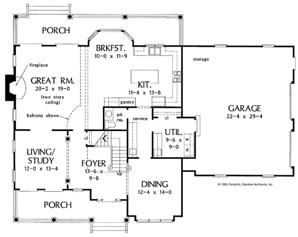 House Plan Design - Country Floor Plan - Main Floor Plan #929-233