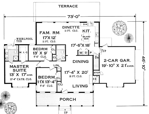 House Plan Design - Classical Floor Plan - Main Floor Plan #3-287