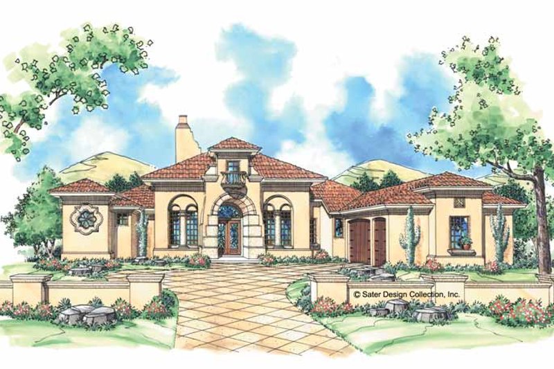 Home Plan - Mediterranean Exterior - Front Elevation Plan #930-306