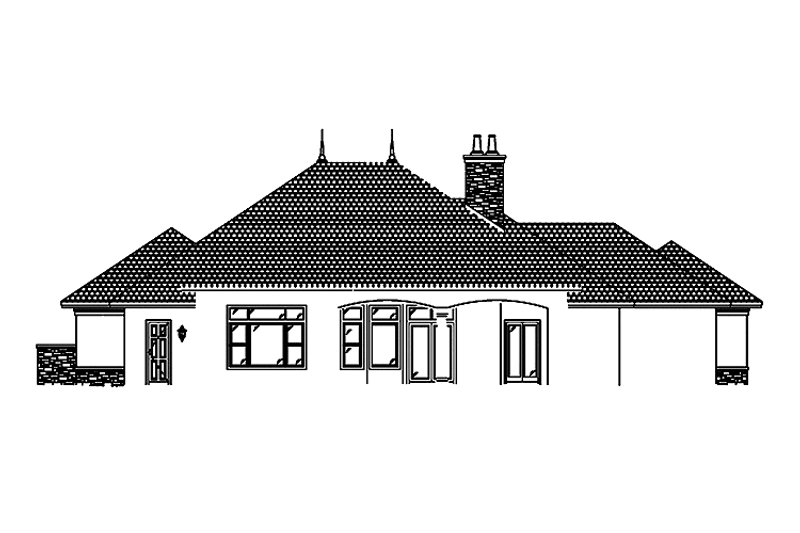 Architectural House Design - Exterior - Rear Elevation for Country House Plan #1017-120 - 3 bed, 3.5 bath