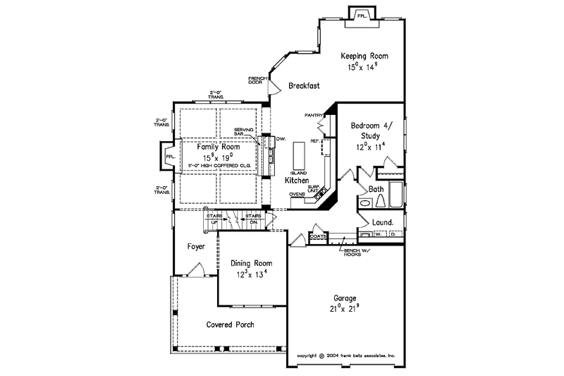 Home Plan - Floor Plan - Main Floor for Country House Plan #927-318 - 4 bed, 3 bath