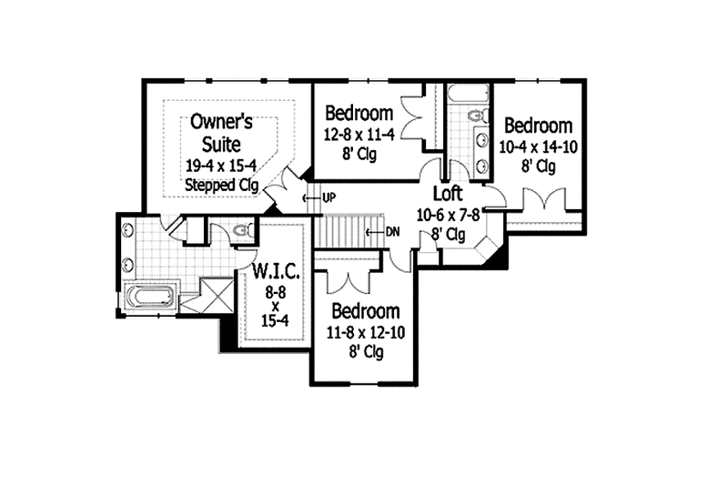 Home Plan - Floor Plan - Upper Floor for Traditional House Plan #51-1083 - 4 bed, 2.5 bath