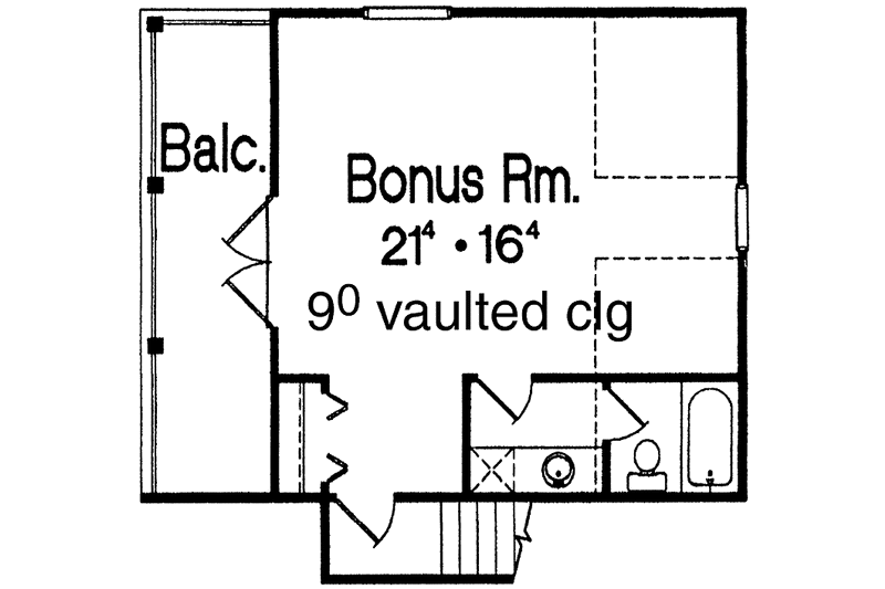 House Blueprint - Floor Plan - Upper Floor for Country House Plan #417-750 - 4 bed, 2 bath