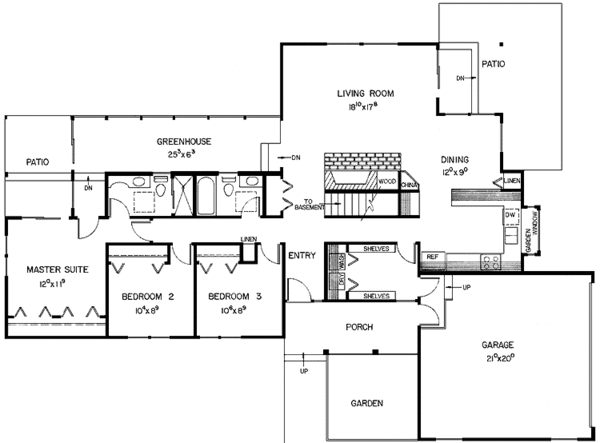 House Design - Contemporary Floor Plan - Main Floor Plan #60-947
