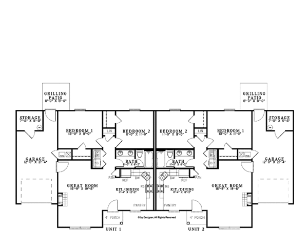 Architectural House Design - Traditional Floor Plan - Main Floor Plan #17-3332