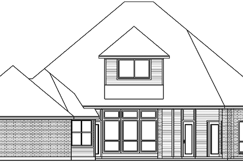 Home Plan - Exterior - Rear Elevation for Traditional House Plan #84-703 - 4 bed, 3 bath