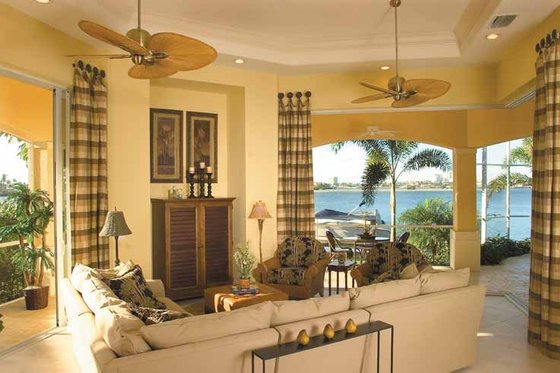 Interior - Family Room for Mediterranean House Plan #930-321 - 4 bed, 3.5 bath