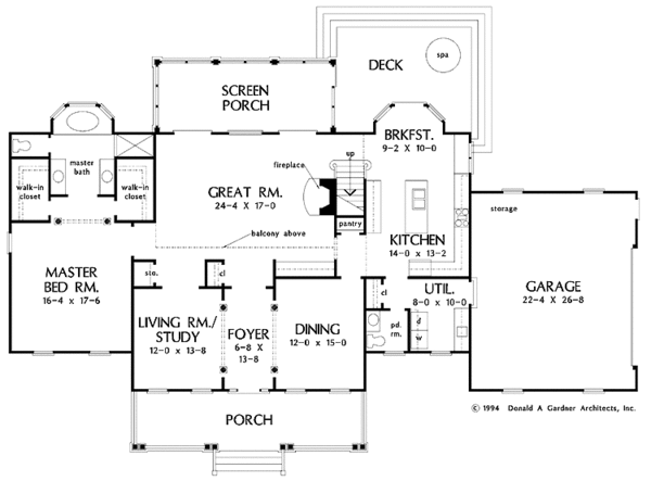 House Plan Design - Country Floor Plan - Main Floor Plan #929-287