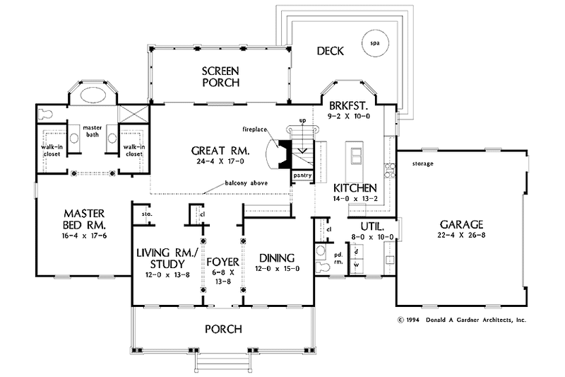 Home Plan - Floor Plan - Main Floor for Country House Plan #929-287 - 4 bed, 3.5 bath