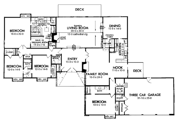 Dream House Plan - Ranch Floor Plan - Main Floor Plan #320-794