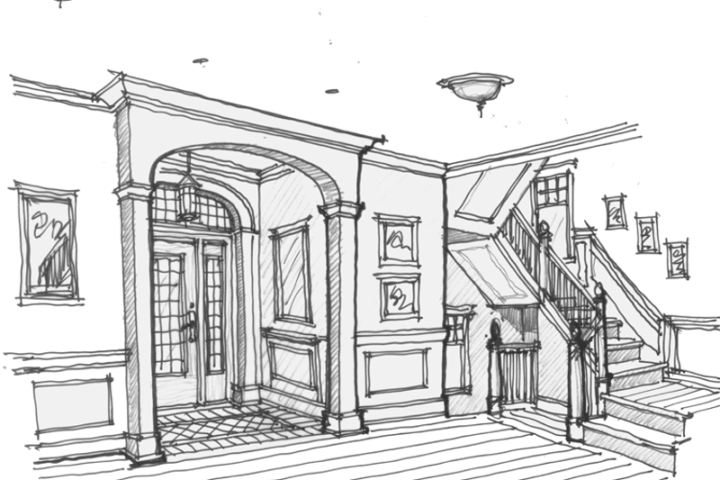 Home Plan - Interior - Entry 1 for Traditional House Plan #928-72 - 5 bed, 4.5 bath