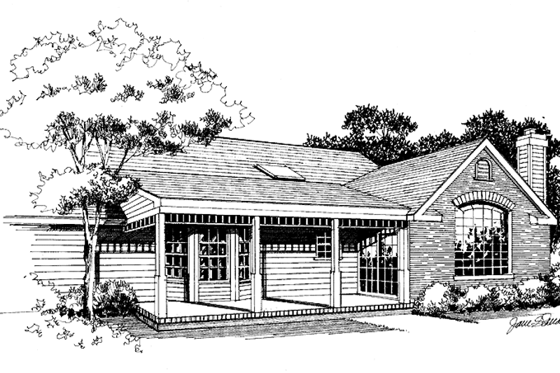 Home Plan - Exterior - Front Elevation 3 for Country House Plan #314-198 - 3 bed, 2 bath