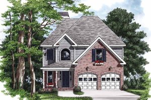 Exterior - Front Elevation 3 for Country House Plan #927-711 - 3 bed, 2.5 bath