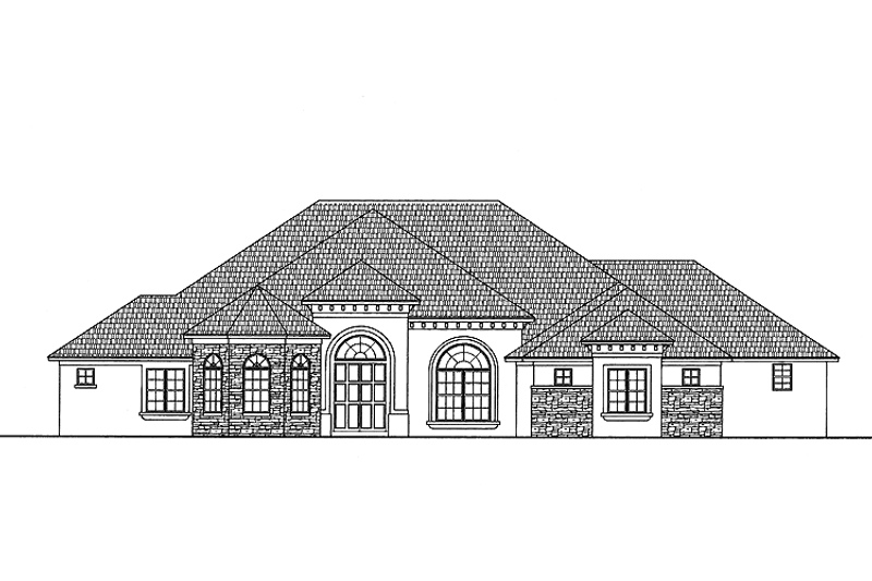 Dream House Plan - Mediterranean Exterior - Front Elevation Plan #999-138