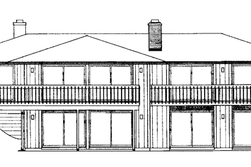 Dream House Plan - Exterior - Rear Elevation for Contemporary House Plan #72-657 - 2 bed, 1.5 bath